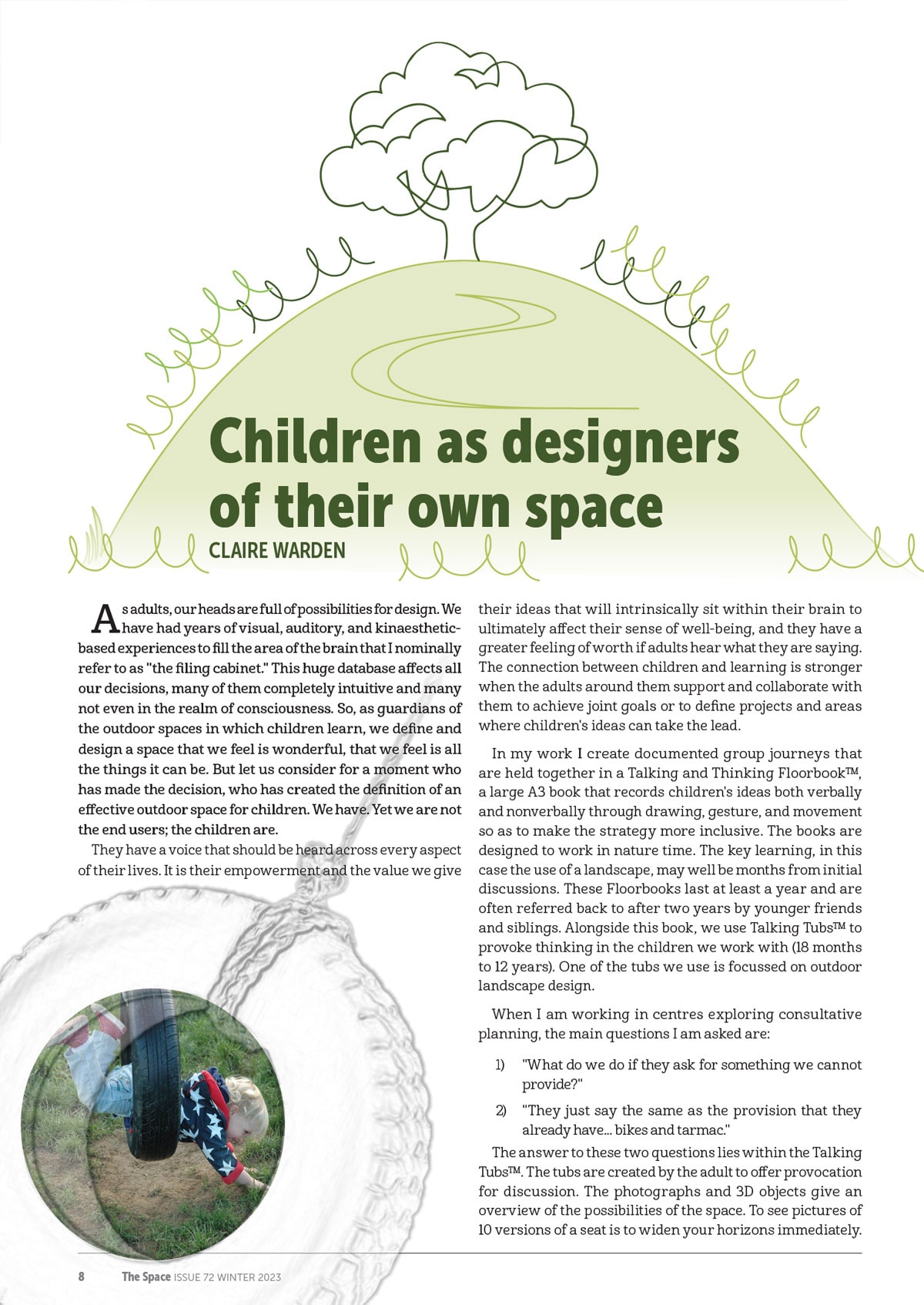 Space Magazine Sample Cover Child Designers