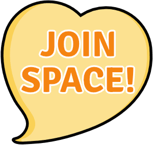 Join the space subscription speech bubble